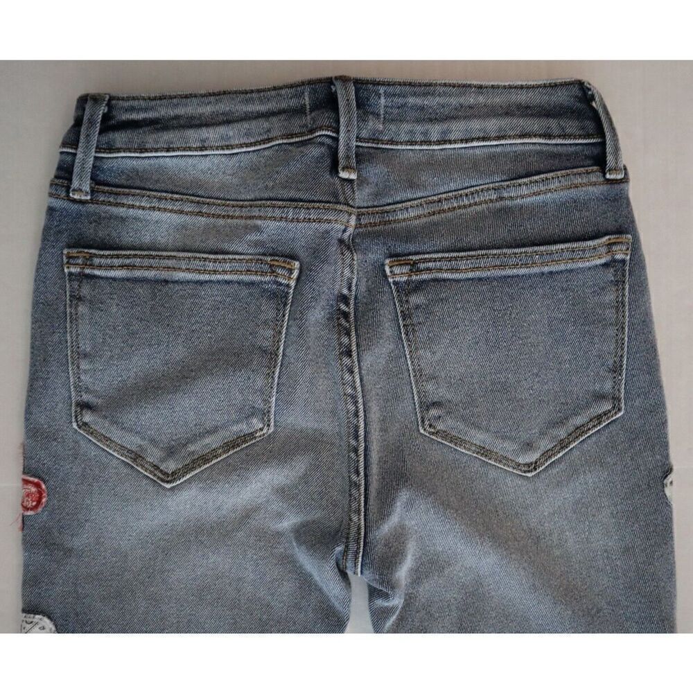 Driftwood x FP Sz 24 Med. Wash Farrah American Bandstand Embroidered Jeans - Picture 4 of 11